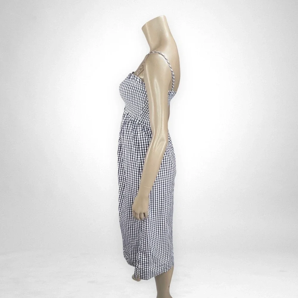 J.‎ CREW Smocked Cotton Poplin Dress in Gingham XXS
